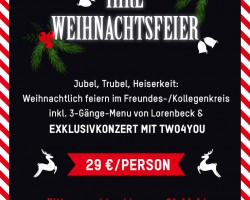 TWO4YOU – Weihnachtsedition: noch Plätze verfügbar!