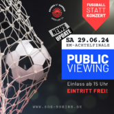 Public Viewing EM-Achtelfinalspiele